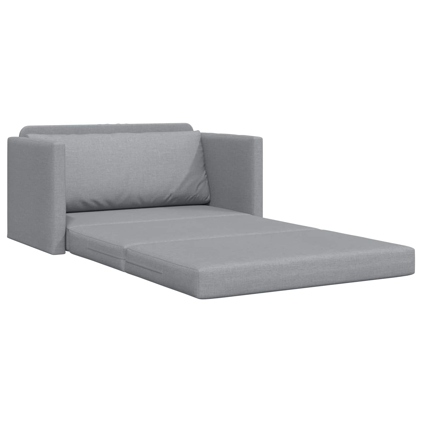 vidaXL 2-Seater Folding Sofa Bed Light Grey 124 x 71 x 78 cm Fabric 4