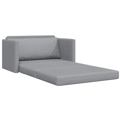 vidaXL 2-Seater Folding Sofa Bed Light Grey 124 x 71 x 78 cm Fabric 4