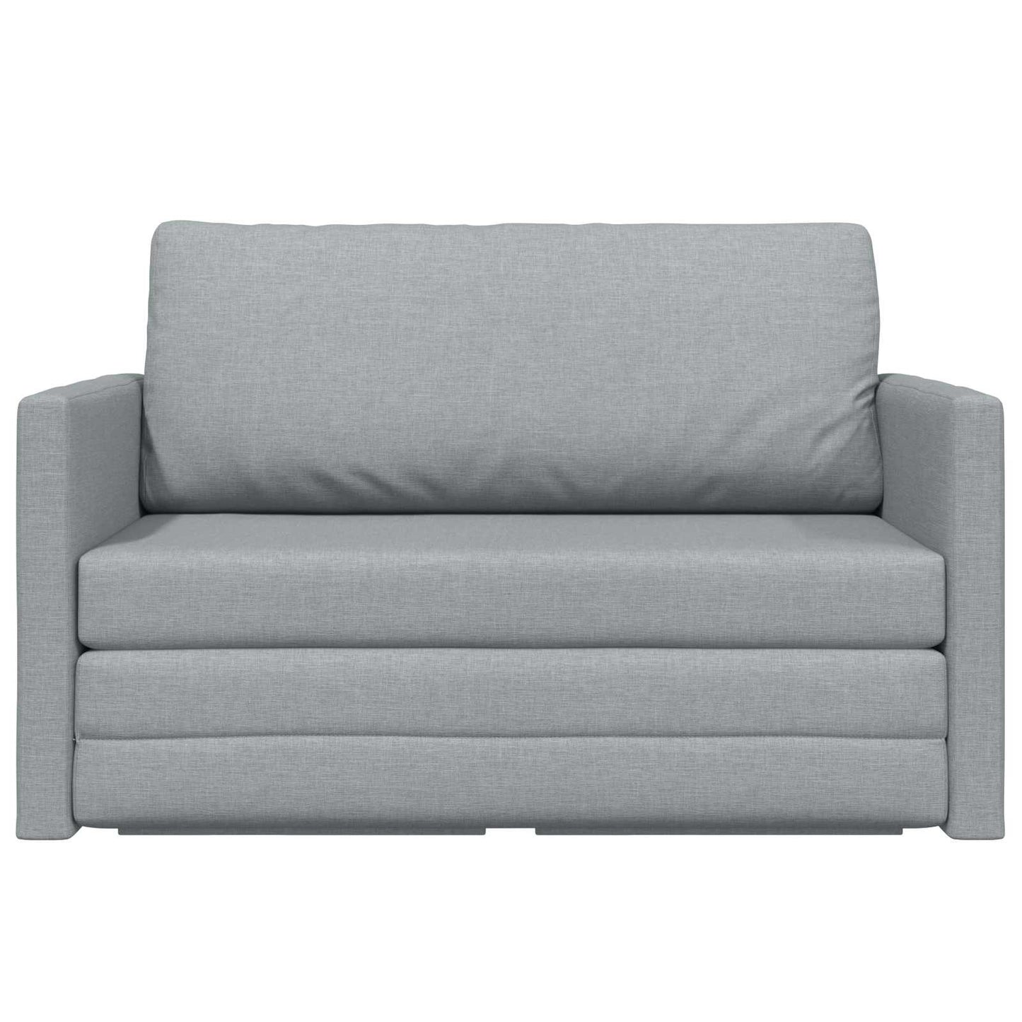 vidaXL 2-Seater Folding Sofa Bed Light Grey 124 x 71 x 78 cm Fabric 5