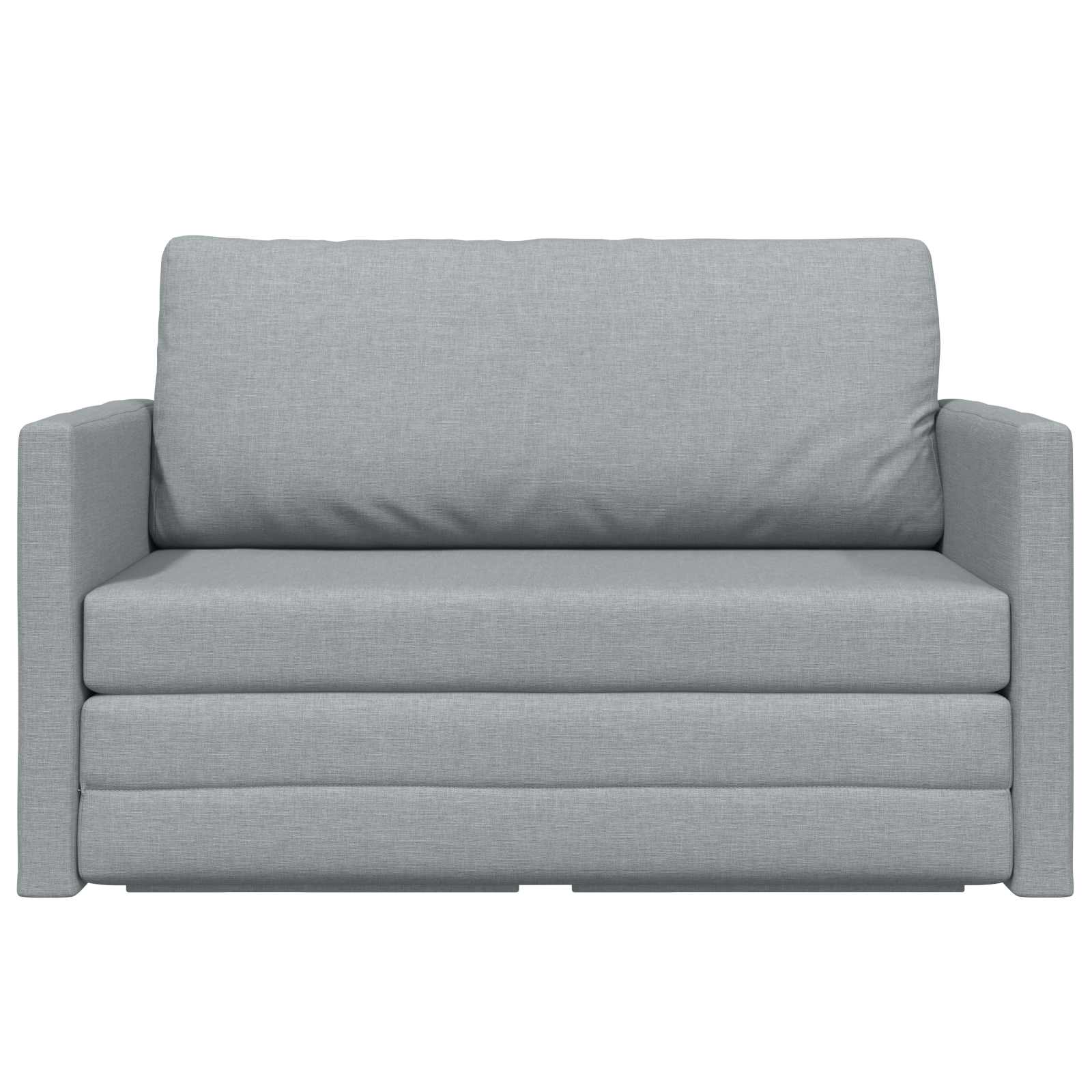 vidaXL 2-Seater Folding Sofa Bed Light Grey 124 x 71 x 78 cm Fabric 5