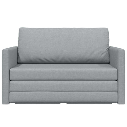 vidaXL 2-Seater Folding Sofa Bed Light Grey 124 x 71 x 78 cm Fabric 5