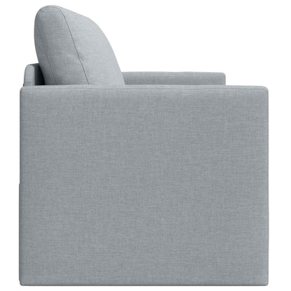 vidaXL 2-Seater Folding Sofa Bed Light Grey 124 x 71 x 78 cm Fabric 6