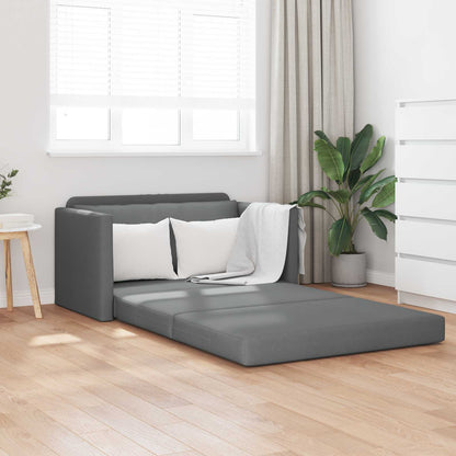 vidaXL 2-Seater Folding Sofa Bed Dark Grey 124 x 71 x 78 cm Fabric 1