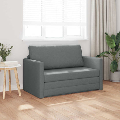 vidaXL 2-Seater Folding Sofa Bed Dark Grey 124 x 71 x 78 cm Fabric 3