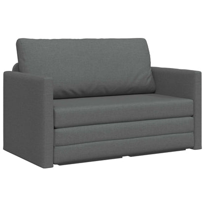 vidaXL 2-Seater Folding Sofa Bed Dark Grey 124 x 71 x 78 cm Fabric 2