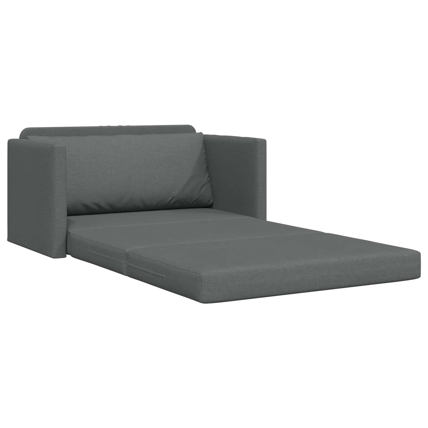 vidaXL 2-Seater Folding Sofa Bed Dark Grey 124 x 71 x 78 cm Fabric 4