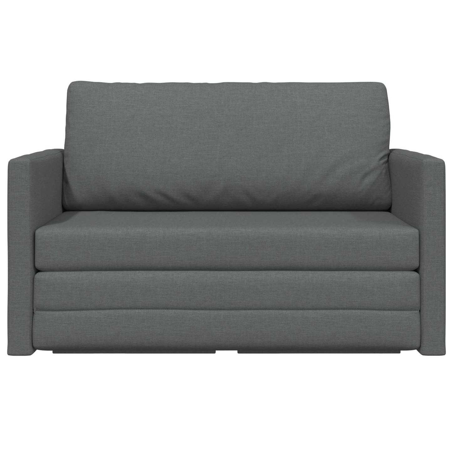 vidaXL 2-Seater Folding Sofa Bed Dark Grey 124 x 71 x 78 cm Fabric 5