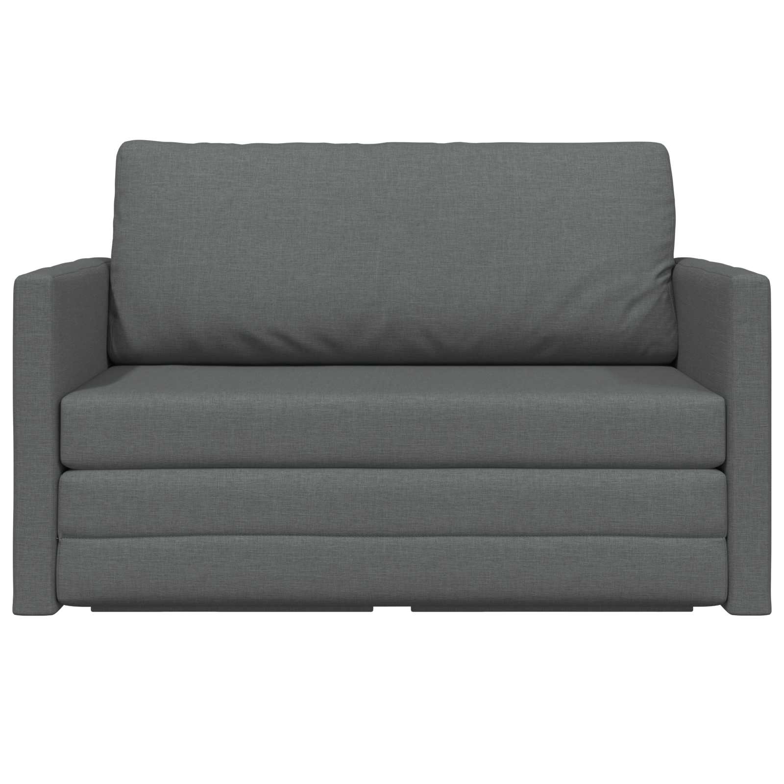 vidaXL 2-Seater Folding Sofa Bed Dark Grey 124 x 71 x 78 cm Fabric 5