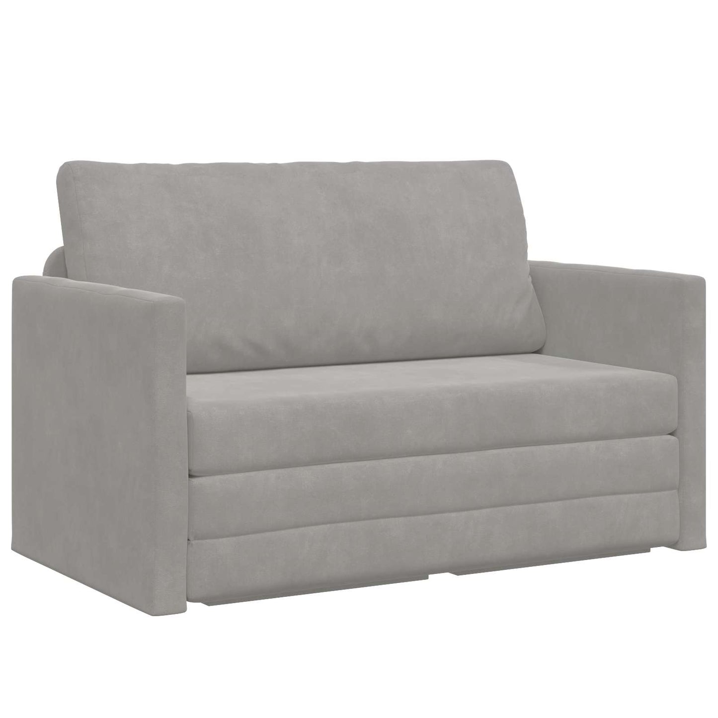 vidaXL Folding Sofa Bed Light Grey 124 x 71 x 78 cm Velvet 2