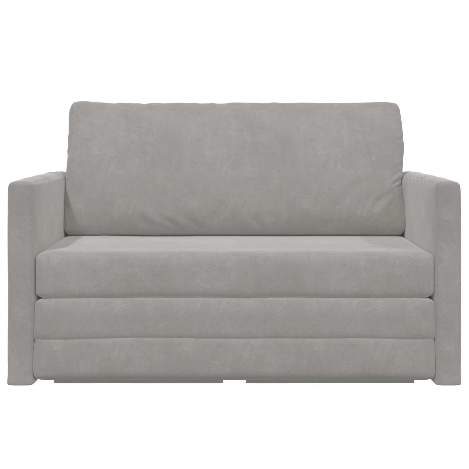 vidaXL Folding Sofa Bed Light Grey 124 x 71 x 78 cm Velvet 5