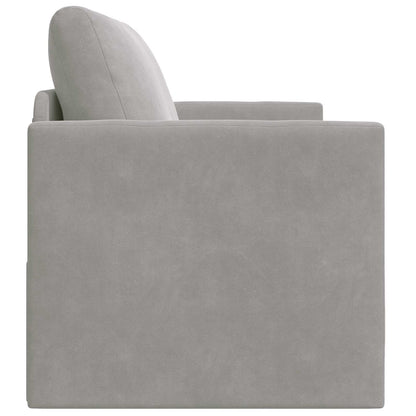 vidaXL Folding Sofa Bed Light Grey 124 x 71 x 78 cm Velvet 6
