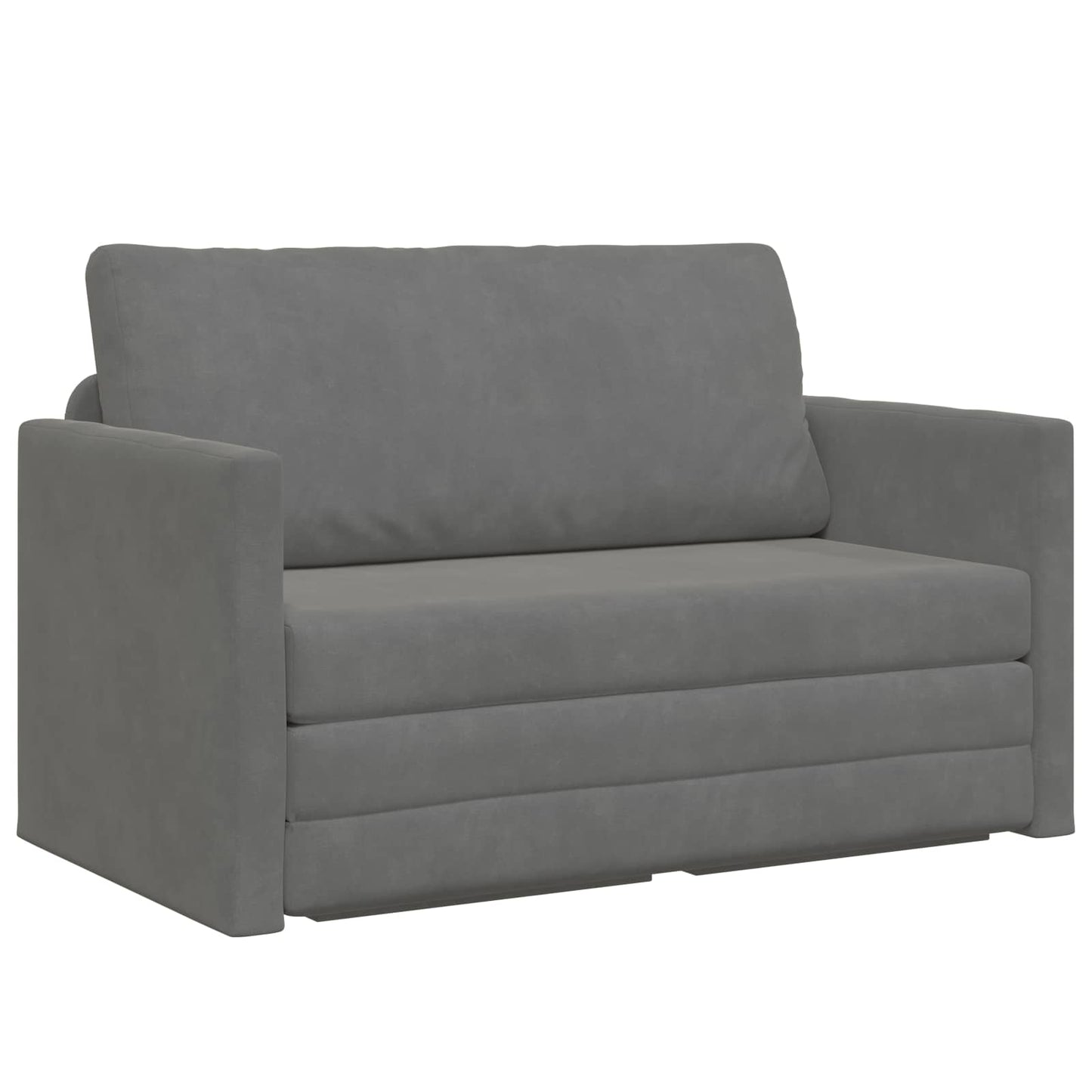 vidaXL Folding Sofa Bed Dark Grey 124 x 71 x 78 cm Velvet 2