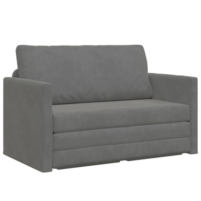 vidaXL Folding Sofa Bed Dark Grey 124 x 71 x 78 cm Velvet 2