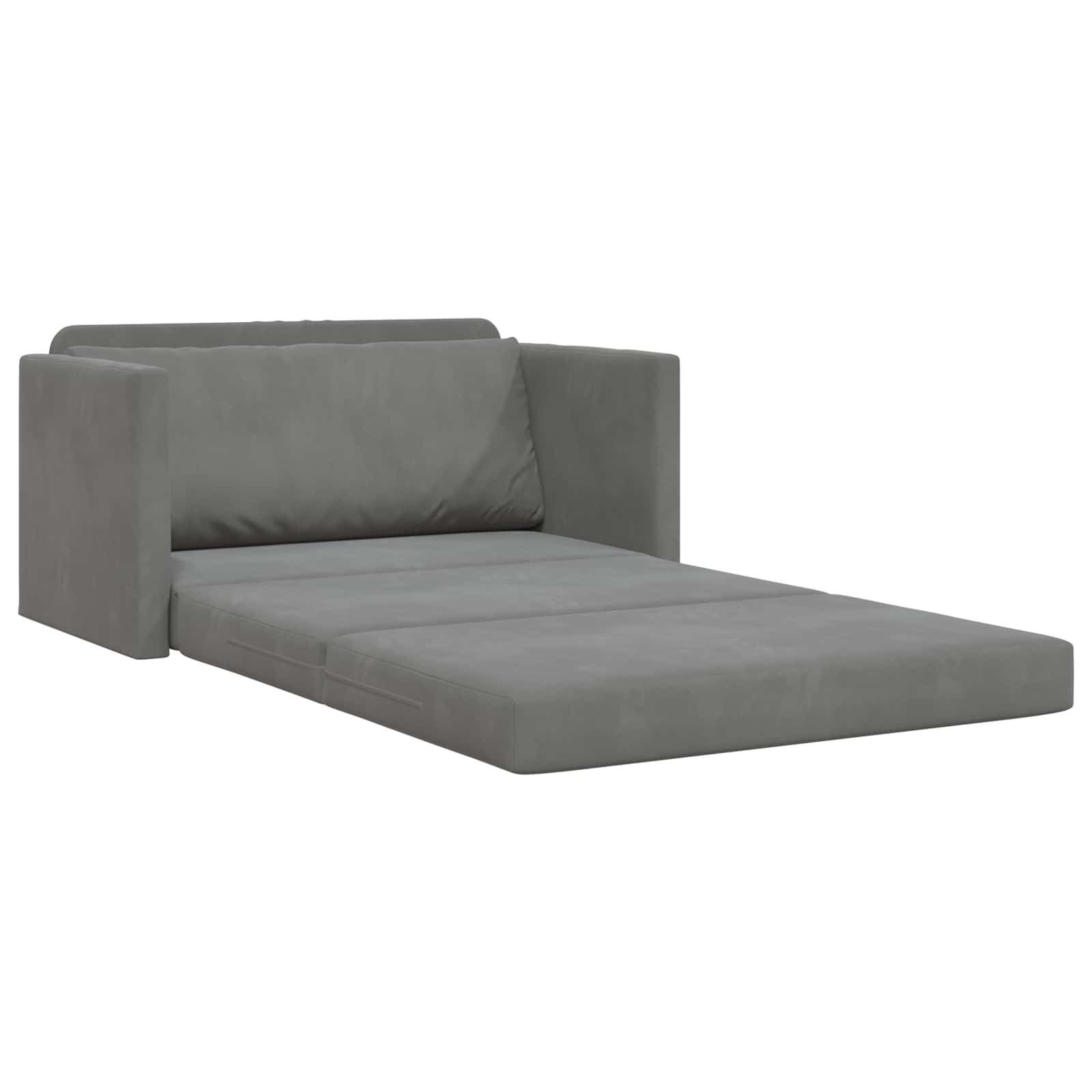 vidaXL Folding Sofa Bed Dark Grey 124 x 71 x 78 cm Velvet 4