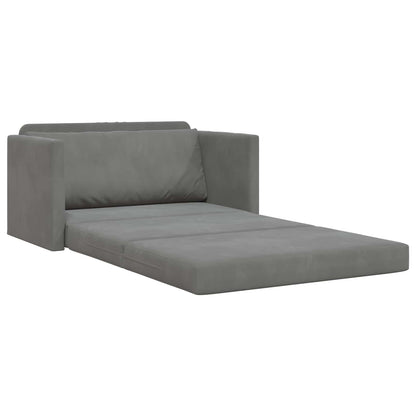 vidaXL Folding Sofa Bed Dark Grey 124 x 71 x 78 cm Velvet 4