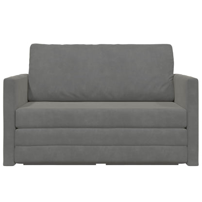 vidaXL Folding Sofa Bed Dark Grey 124 x 71 x 78 cm Velvet 5