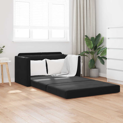 vidaXL Folding Sofa Bed Black 124 x 71 x 78 cm Velvet 1