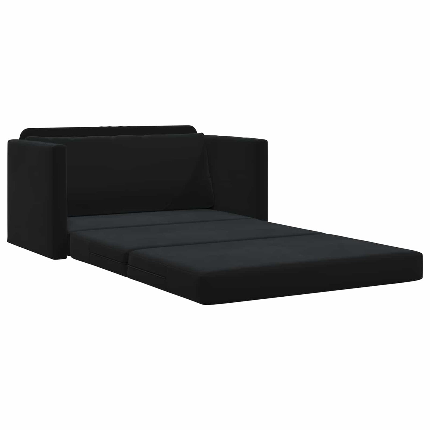 vidaXL Folding Sofa Bed Black 124 x 71 x 78 cm Velvet 4