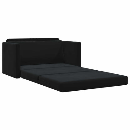vidaXL Folding Sofa Bed Black 124 x 71 x 78 cm Velvet 4