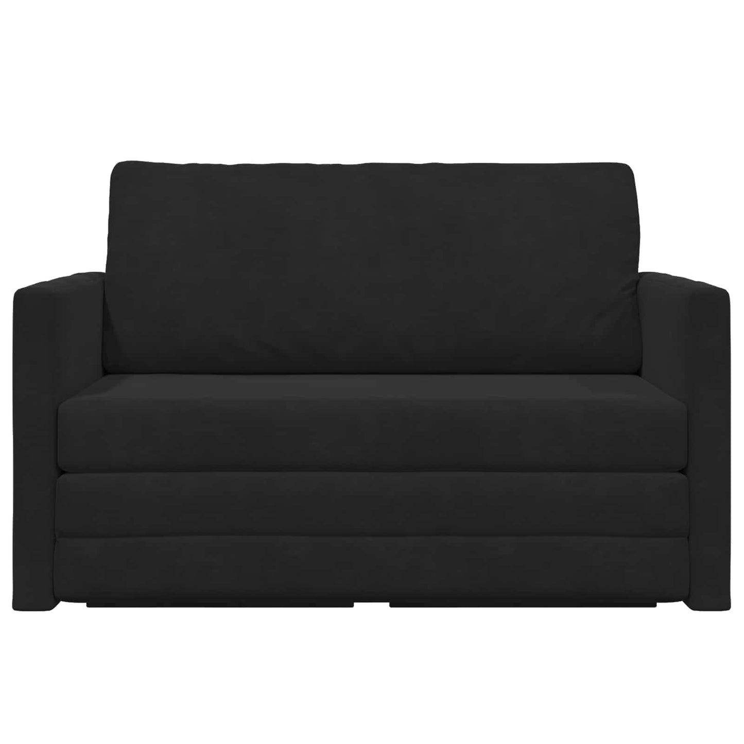 vidaXL Folding Sofa Bed Black 124 x 71 x 78 cm Velvet 5