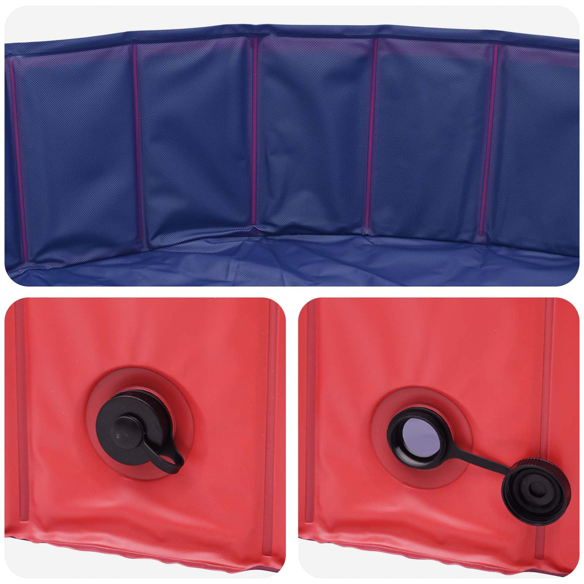 Children Swimming Pool Ø Round for Child Red 200 cm 30 cm