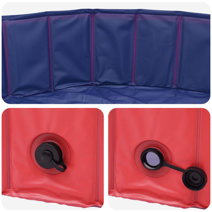 Children Swimming Pool Ø Round for Child Red 200 cm 30 cm