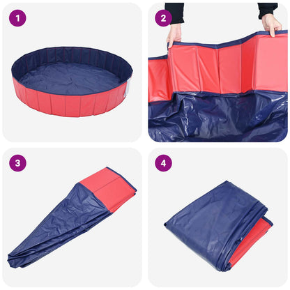 Children Swimming Pool Ø Round for Child Red 200 cm 30 cm