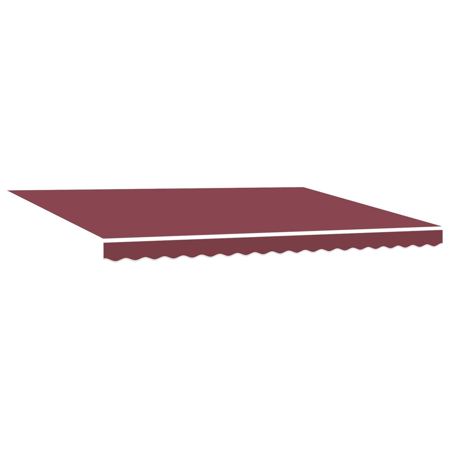 vidaXL Manual Retractable Awning with LEDs Burgundy and White 5 x 3 m 5