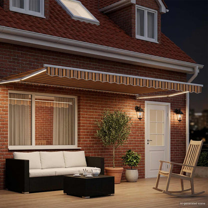 vidaXL Manual Retractable Awning with LEDs 5 x 3 m 3