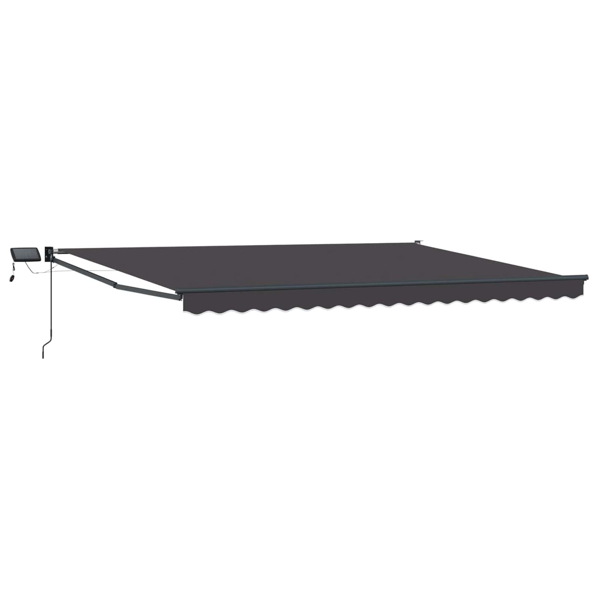 vidaXL Manual Retractable Awning with LEDs Anthracite 5 x 3 m 2