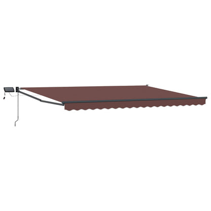 vidaXL Manual Retractable Awning with LEDs 5 x 3 m 2