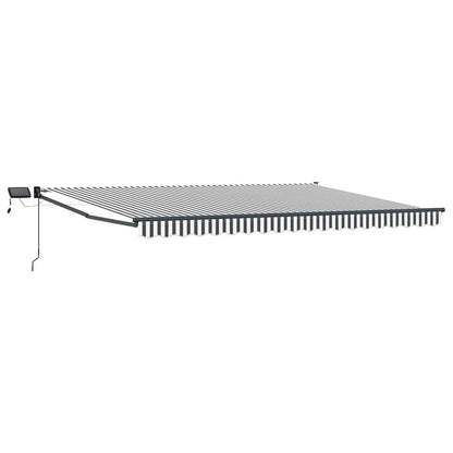 vidaXL Manual Retractable Awning with LEDs 5 x 3 m 2