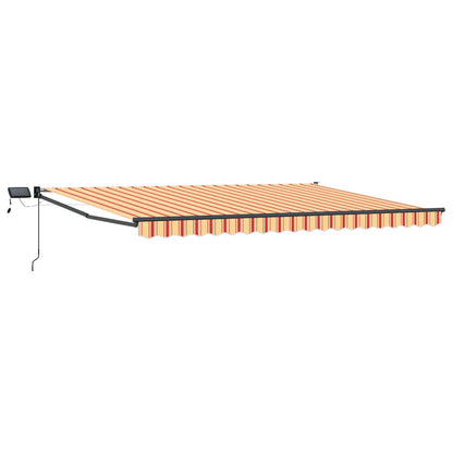 vidaXL Manual Retractable Awning with LEDs Multicolour 5 x 3 m 2
