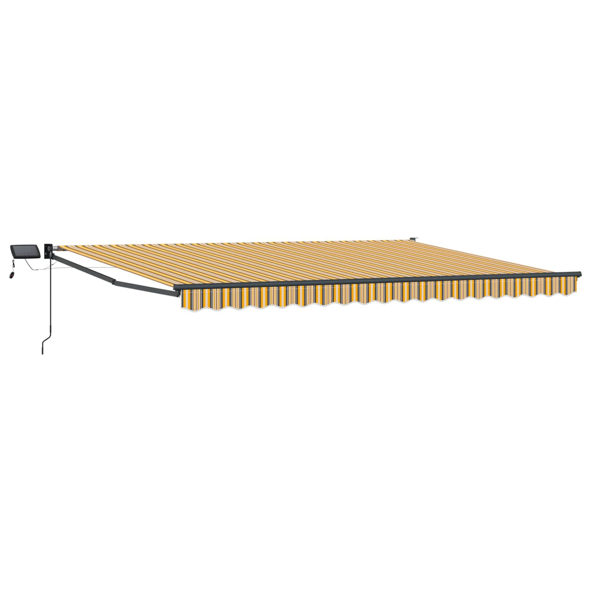 vidaXL Manual Retractable Awning with LEDs 5 x 3 m 2