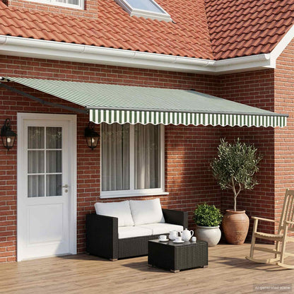 vidaXL Manual Retractable Awning with LEDs 5 x 3 m 1