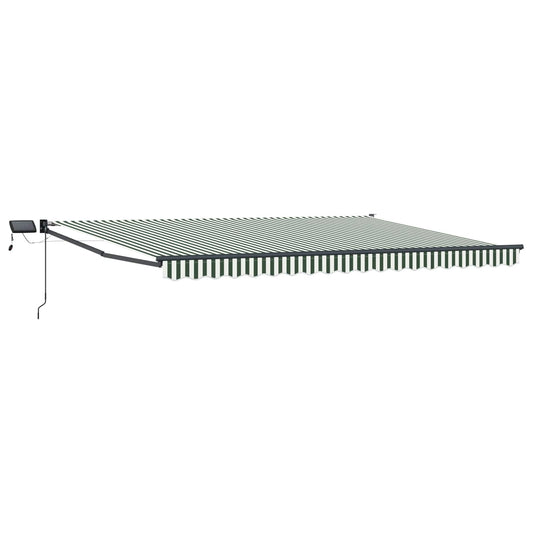 vidaXL Manual Retractable Awning with LEDs 5 x 3 m 2