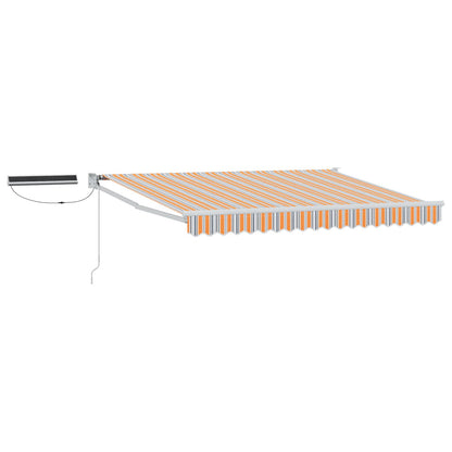 vidaXL Electric Retractable Awning Grey, Orange and White 3.5 x 2.5 m 2
