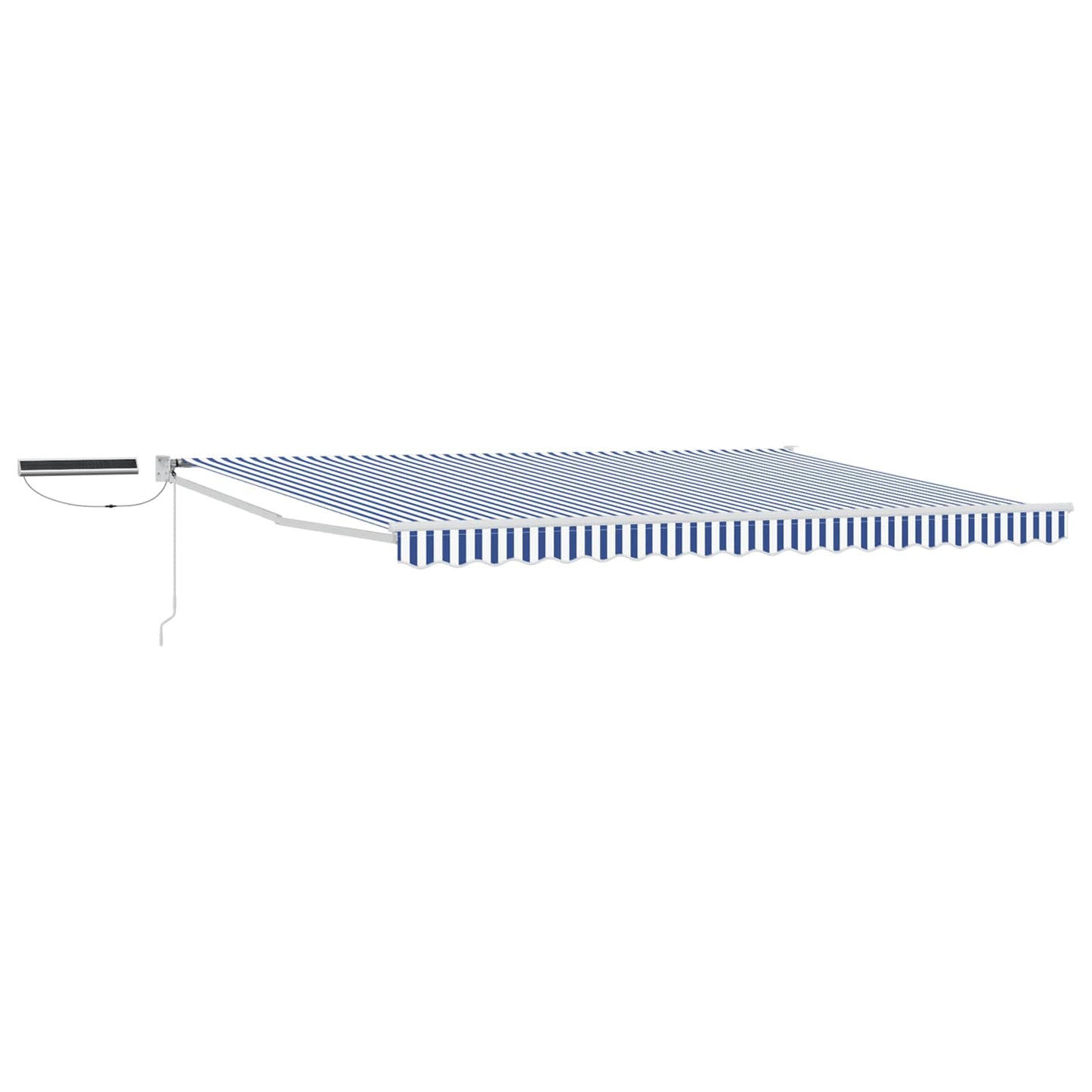 vidaXL Electric Retractable Awning Blue and White 4 x 3 m 2