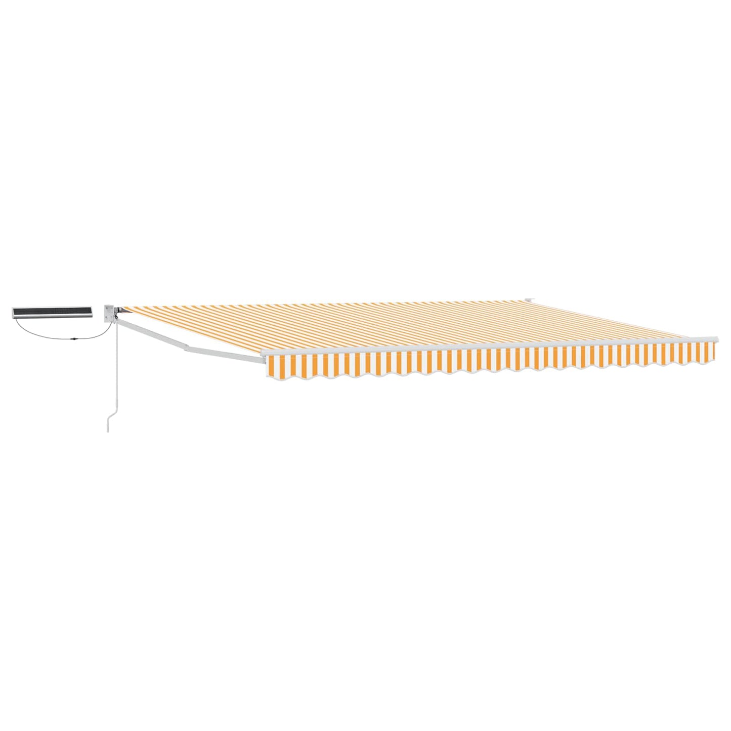 vidaXL Electric Retractable Awning Yellow and White 4 x 3 m 2