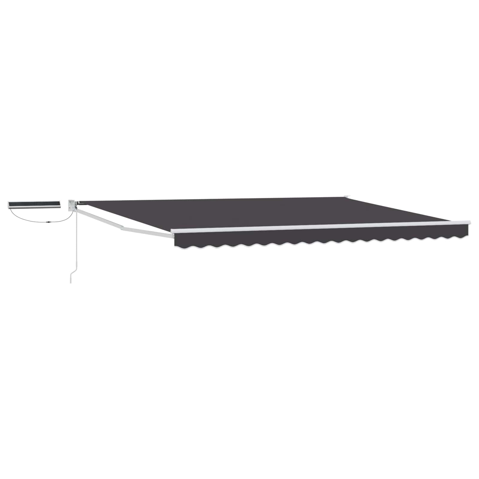 vidaXL Electric Retractable Awning Anthracite and White 4 x 3 m 2
