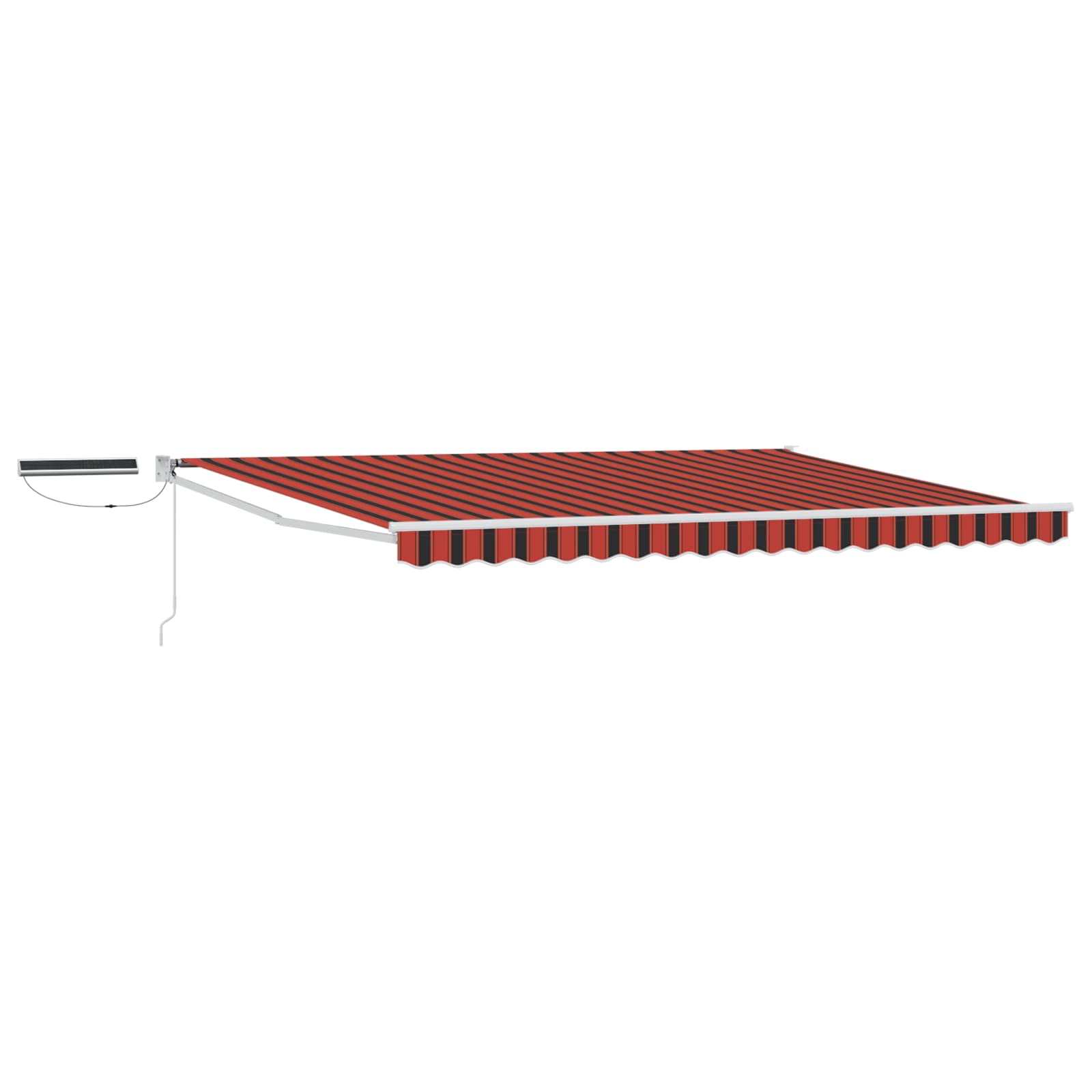 vidaXL Electric Retractable Awning Orange, Brown and White 4 x 3 m 2