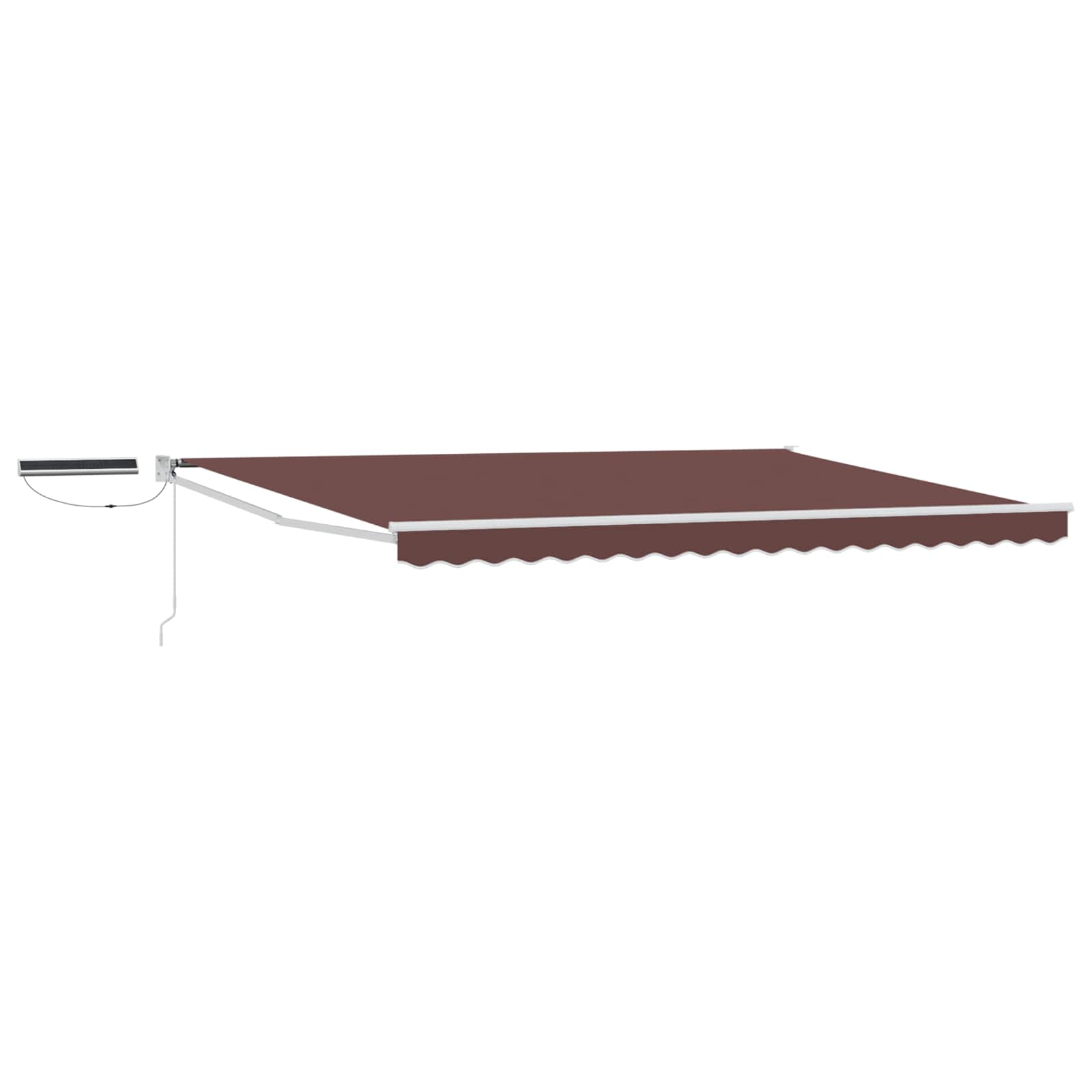 vidaXL Electric Retractable Awning Brown and White 4 x 3 m 2