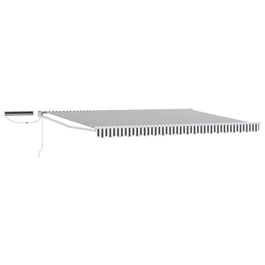 vidaXL Electric Retractable Awning Anthracite and White 4 x 3 m 2