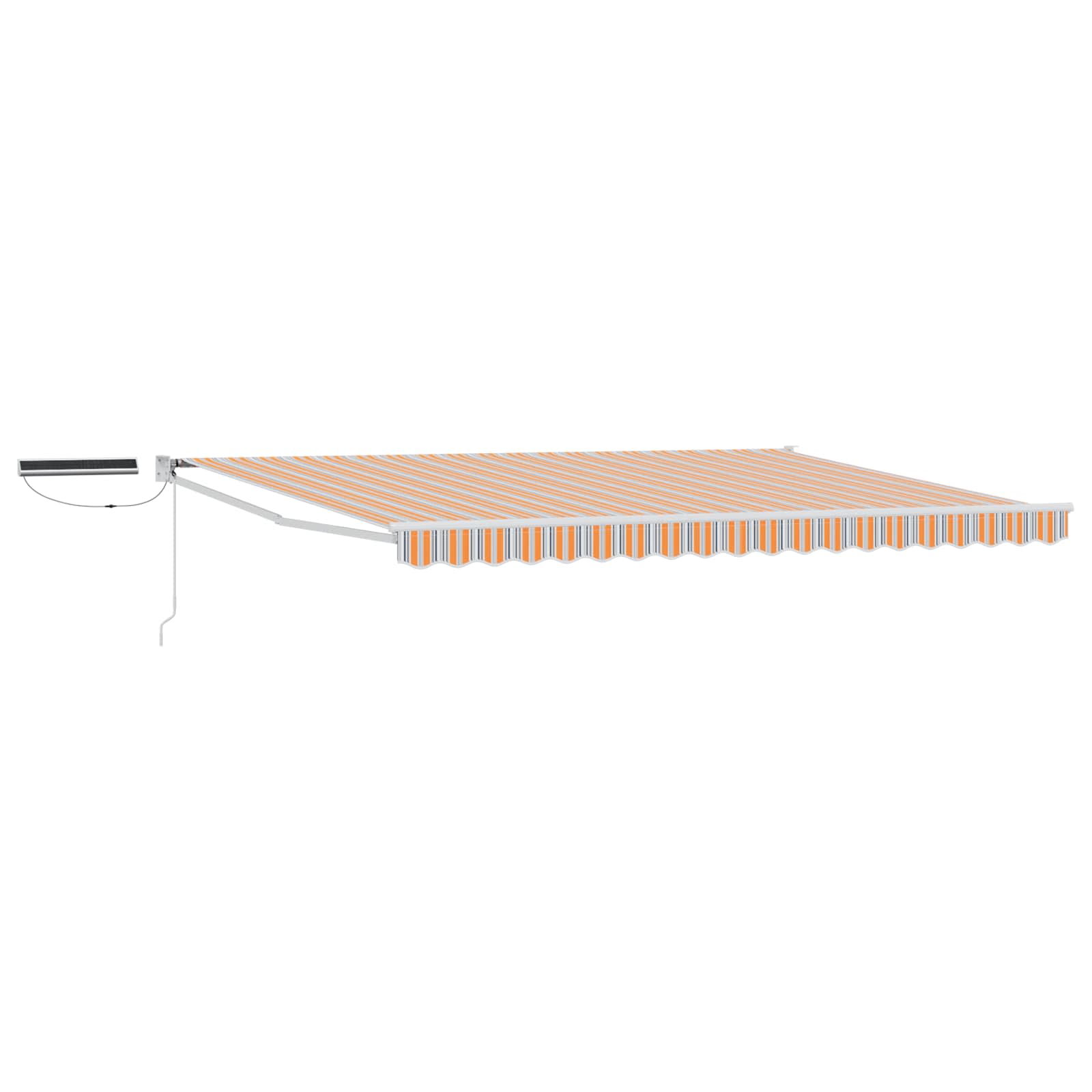 vidaXL Electric Retractable Awning Blue, Orange and White 4 x 3 m 2