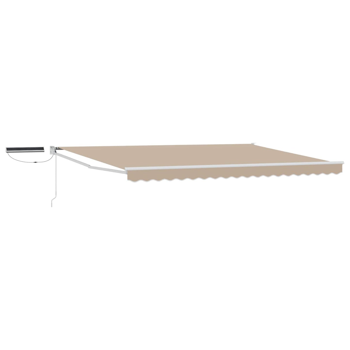 vidaXL Electric Retractable Awning Beige and White 4 x 3 m 2