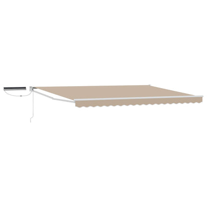 vidaXL Electric Retractable Awning Beige and White 4 x 3 m 2