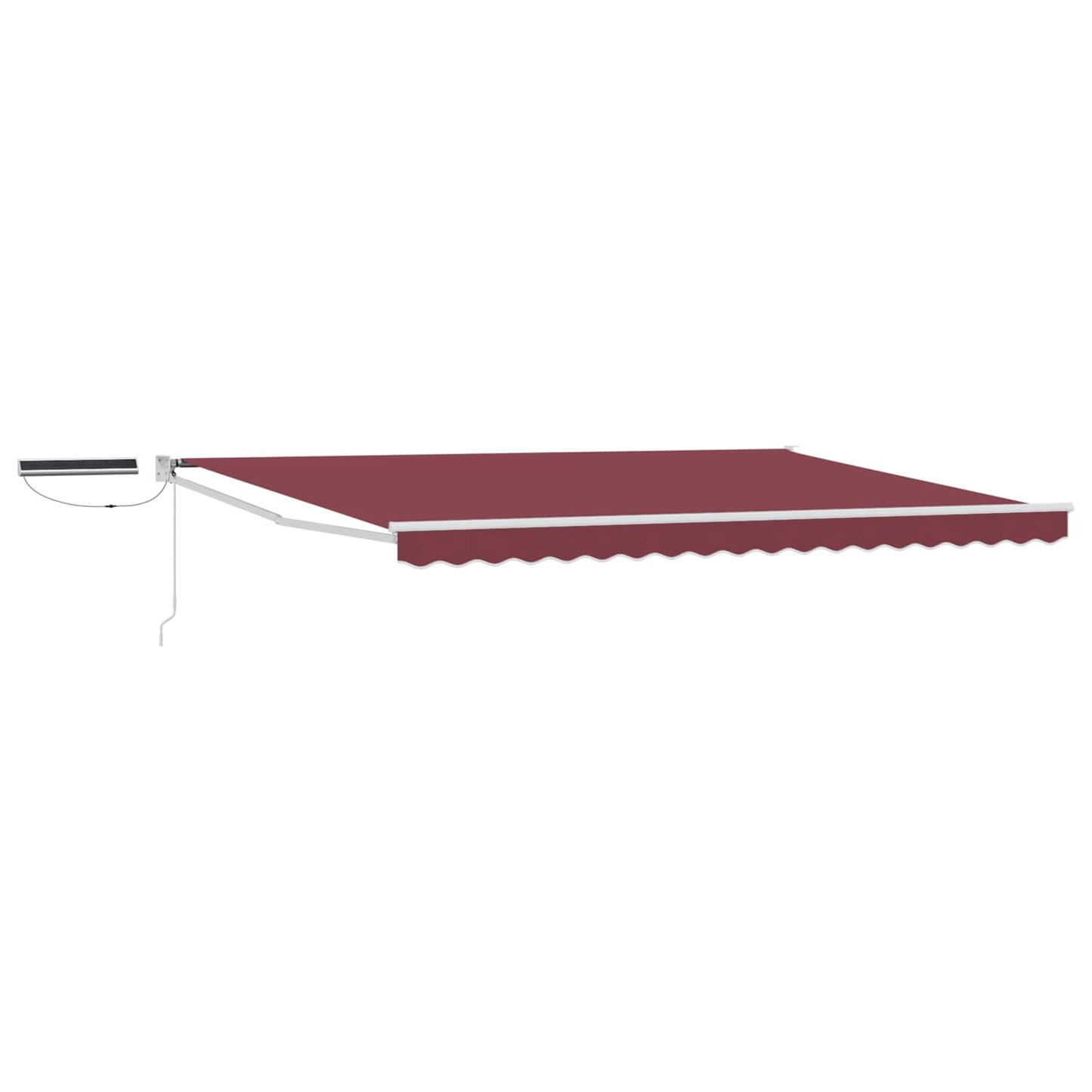 vidaXL Electric Retractable Awning Burgundy and White 4.5 x 3 m 2