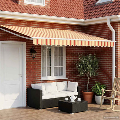 vidaXL Electric Retractable Awning Multicolour 4.5 x 3 m 1