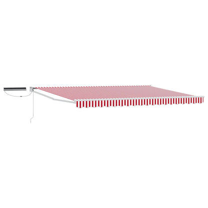 vidaXL Electric Retractable Awning Red and White 4.5 x 3 m 2