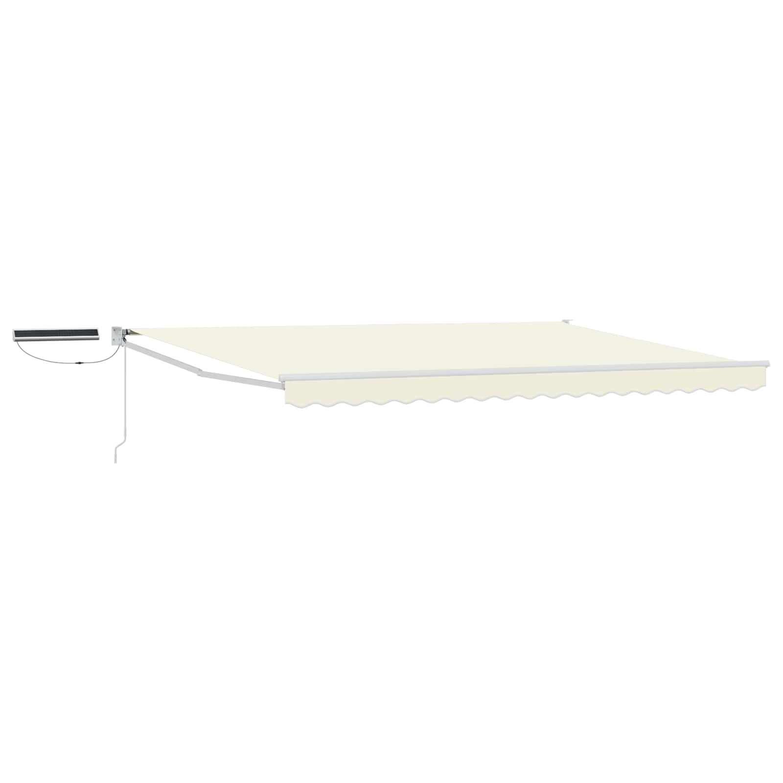 vidaXL Electric Retractable Awning Cream and White 5 x 3 m 2